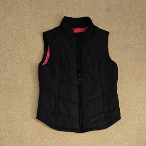 Aeropostale Black Vest with Pink Lining